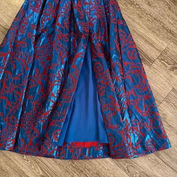 Maeve Pleated Shimmer Maxi Skirt - Picture 2 of 5